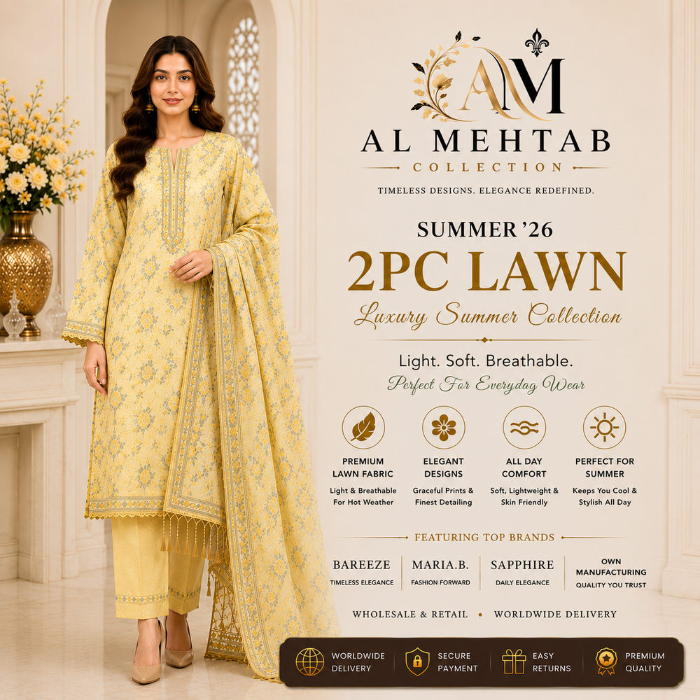2PC LAWN - AL- Mehtab Collection 
